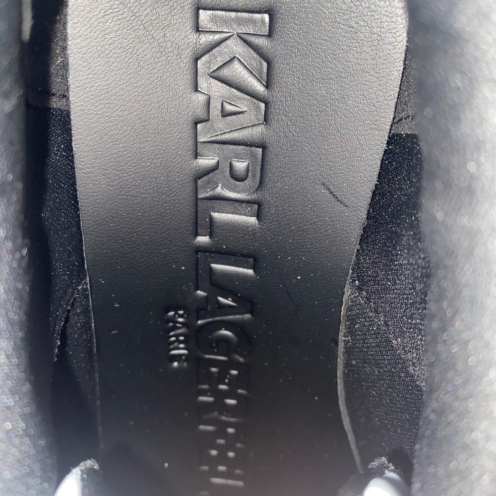 Karl Lagerfeld Coty Black & White Sneakers, Size 8 - Picture 8 of 9